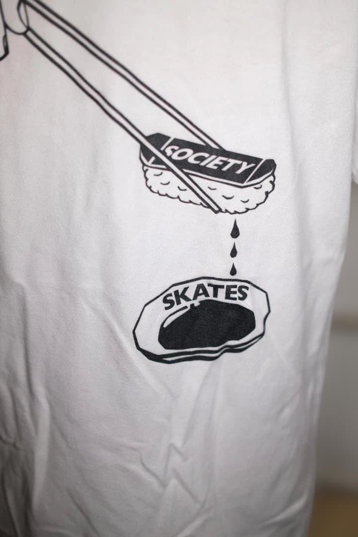 ソサエティスケーツSOCIAL SKATESホワイトTシャツL送料込匿名配送値下