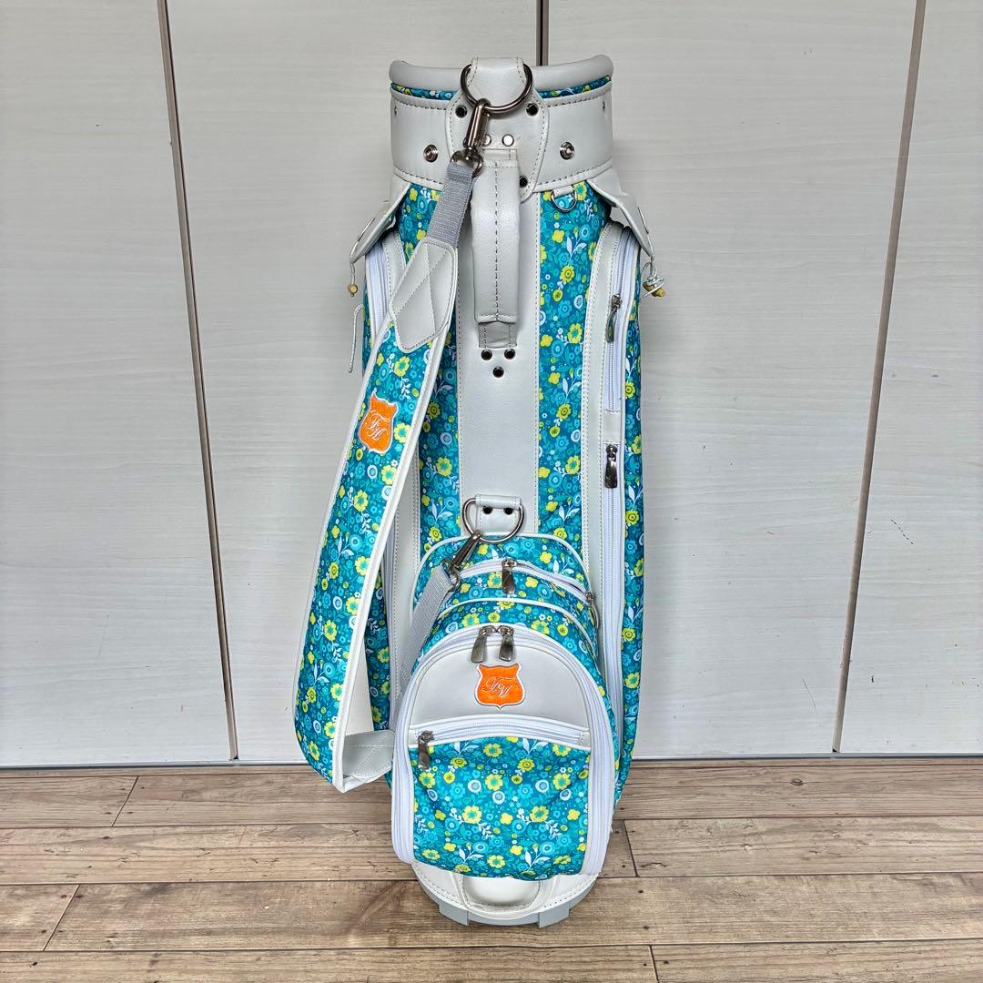 【希少 総柄】二木ゴルフ フリメージェ キャディバッグ 5分割