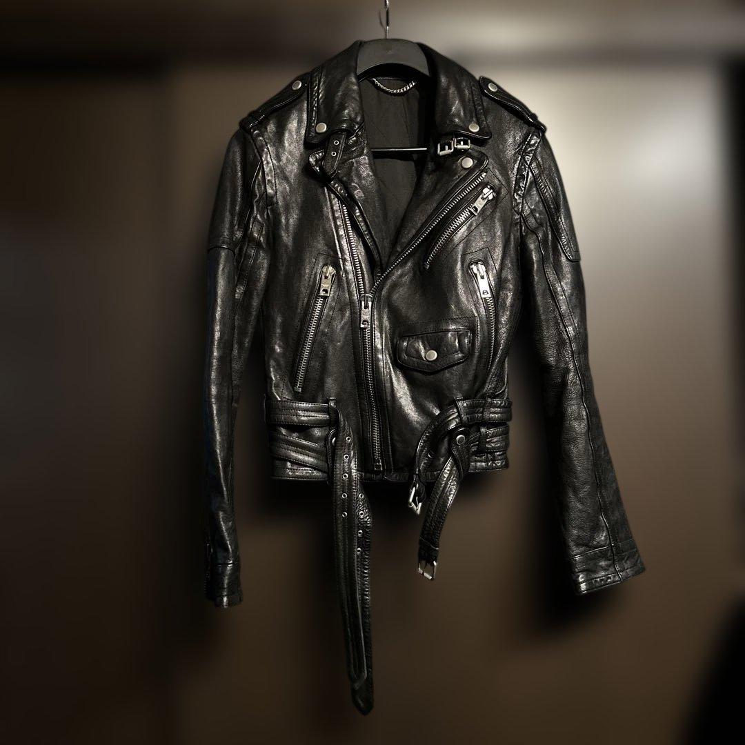 Burberry Prorsum ラムレザー ダブルライダースジャケット M