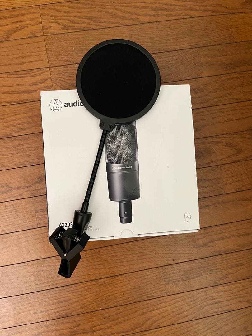 Audio-Technica AT2035 コンデンサーマイク　ポップ付き