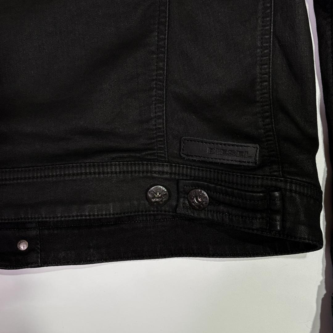 DIESELディーゼル コーティング加工ジョグジーンズ デニムジャケット S 黒
