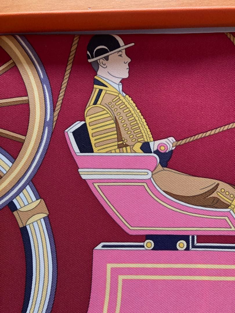 【新品未使用】エルメススカーフ カレ90 ステイトリーホイールズ