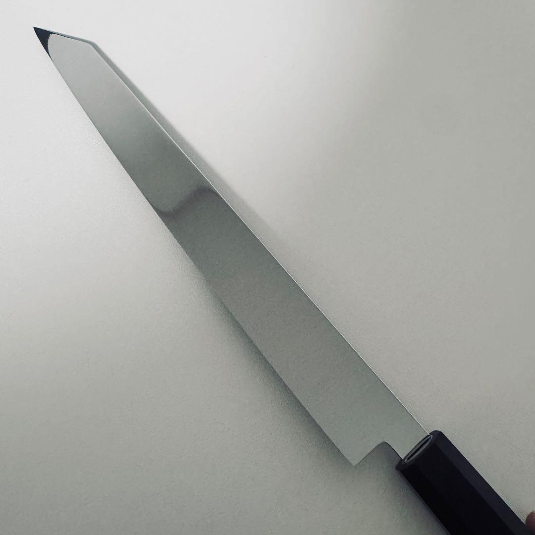 【特価限定】270mm 切付柳刃包丁 鏡面　黒檀八角柄 刺身包丁 全鋼 n