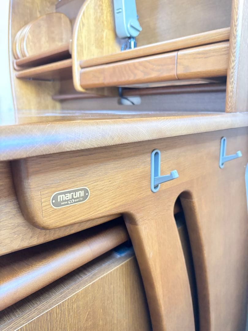 【4月5日まで販売】marni 木製学習机セット 天然木 昇降式ワゴン