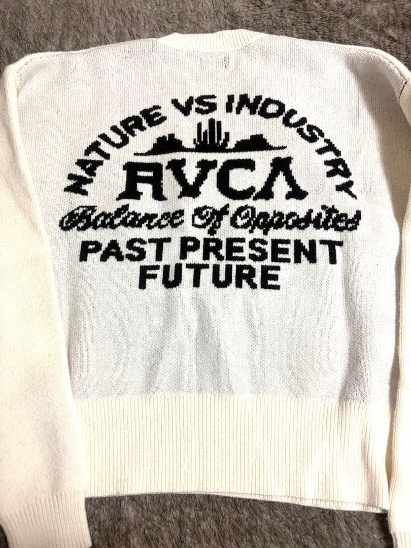 RVCA ルーカ　ホワイトニットセーター　クルーネック　Mサイズ