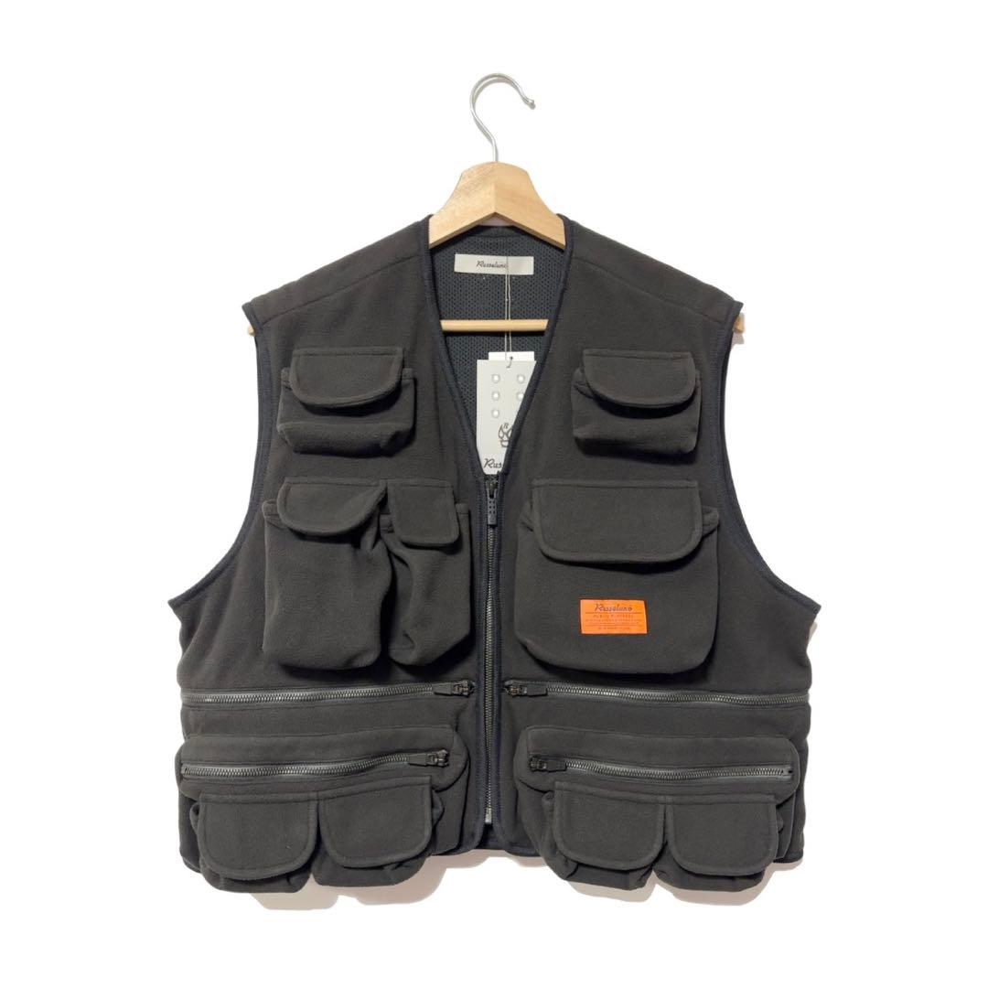 新品 ラッセルノ ゴルフ マルチポケット ベスト ブラック L 5