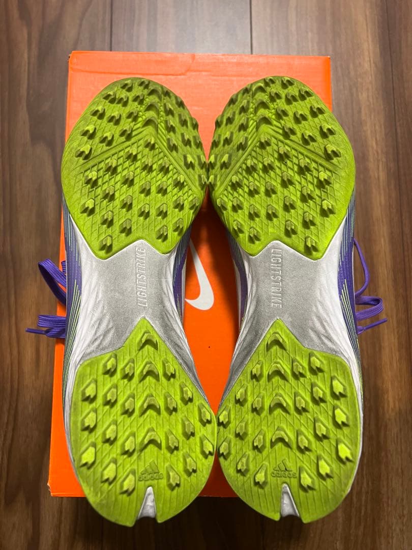 アディダス F50 PRO TF(パープル×ホワイト×イエロー) 26.5センチ