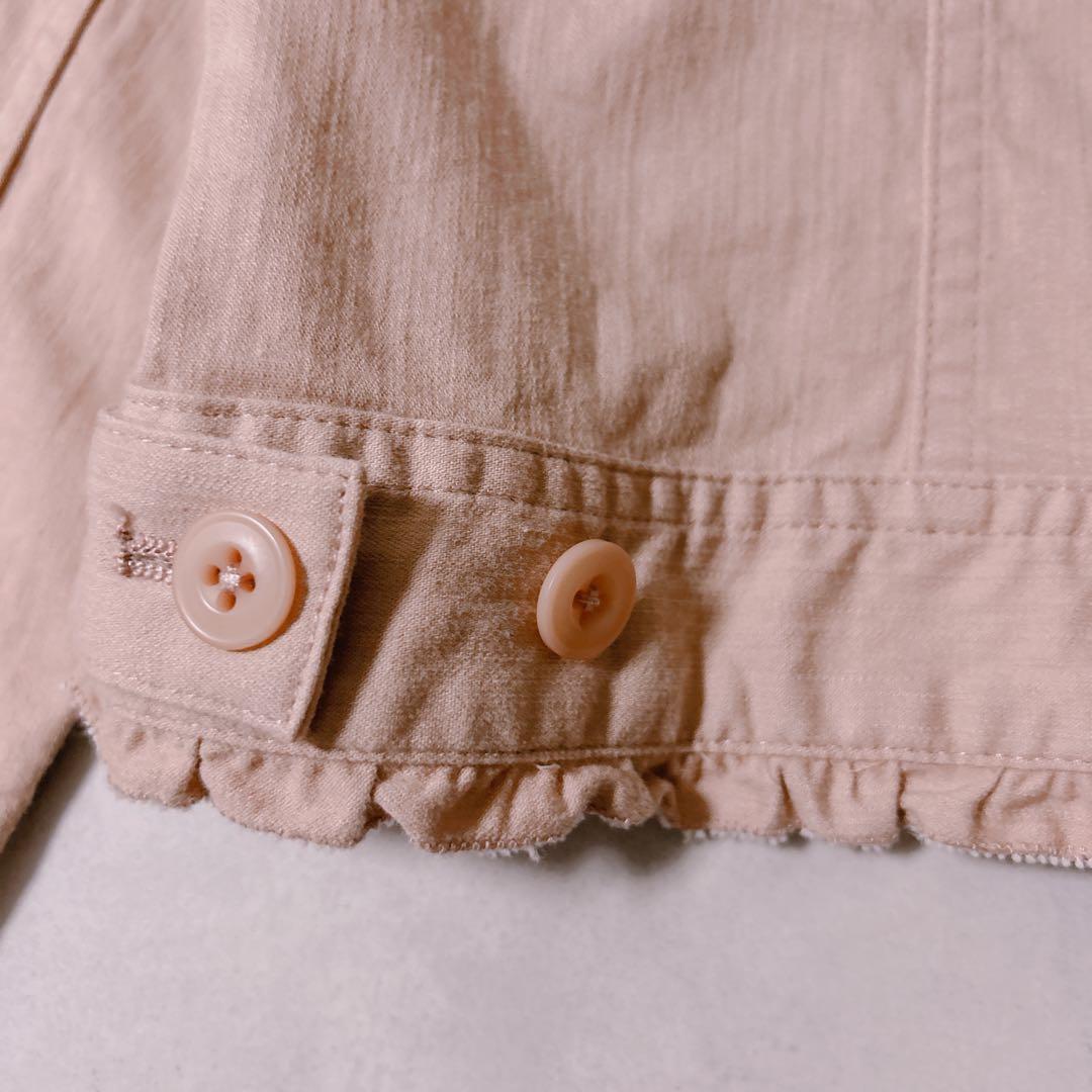 ピンクハウス デニム調 ブラウス ピンタック フリル　リボン フード ジャケット