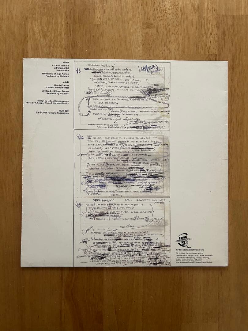 レア12インチレコード SHINGO2 LUV SIC