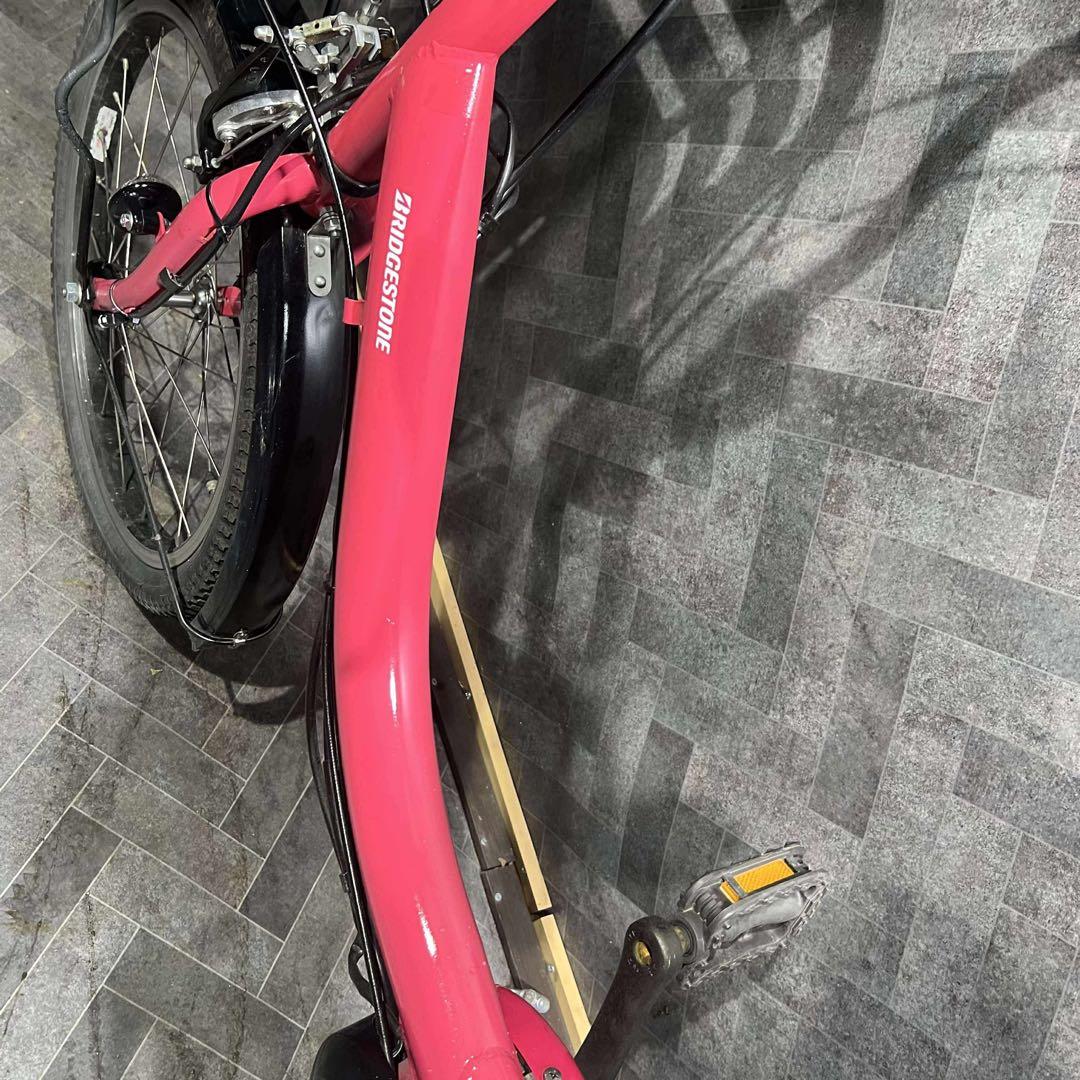 電動アシスト自転車 ピンク 前面バスケット付き