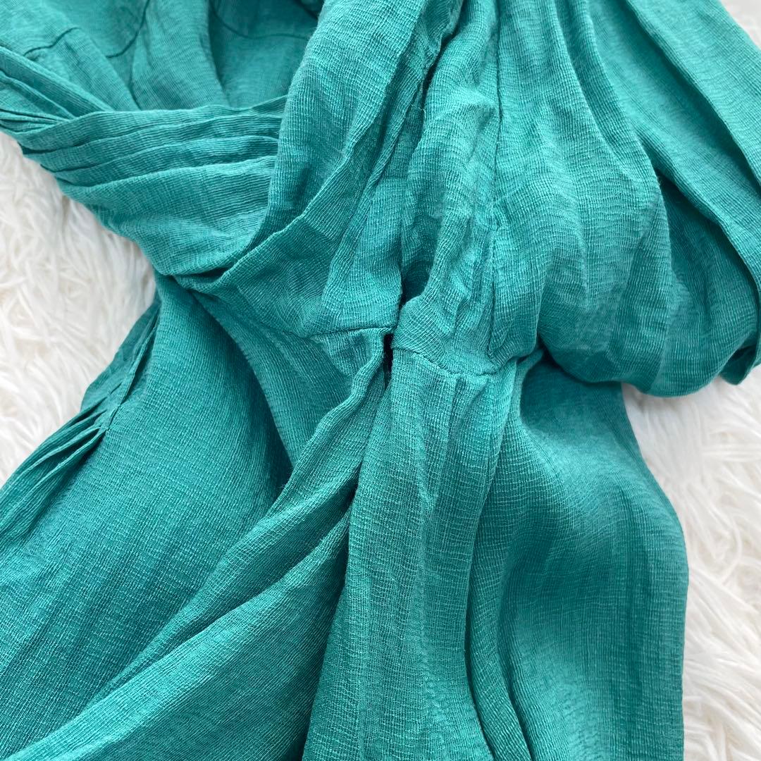 【近年・完売品】シビラ sybilla シルクリネンピンタックドレス マシキ丈