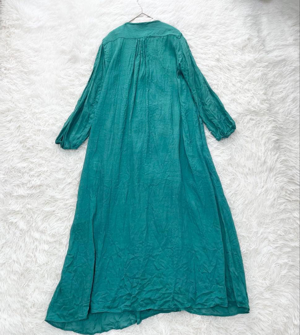 【近年・完売品】シビラ sybilla シルクリネンピンタックドレス マシキ丈