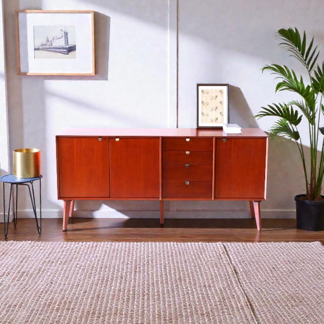 D 新品 160cm リビングボード キャビネット 北欧 ホテル仕様 収納