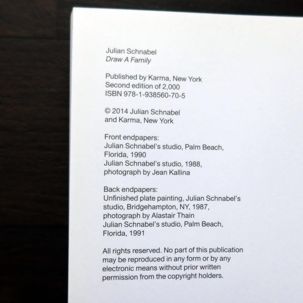 ジュリアン・シュナーベル画集　DRAW A FAMILY