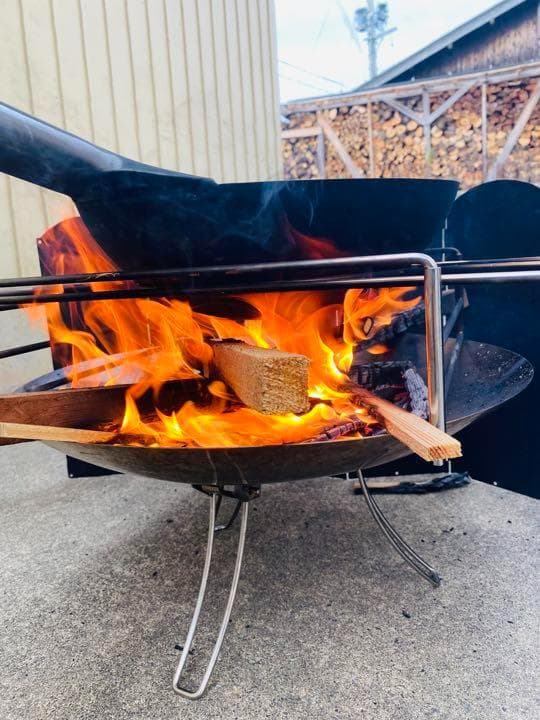 おやじキャンプ飯に触発された中華鍋ロストル