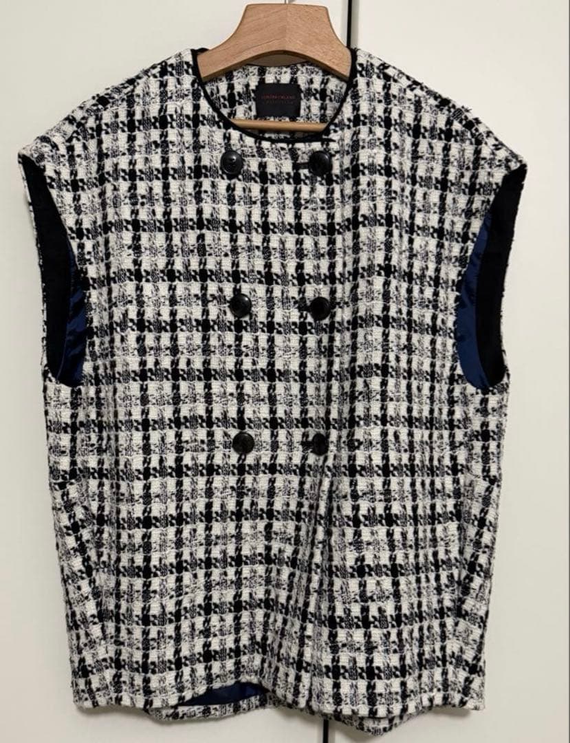 tomorrowland スラブシェパード コクーンジレ　ジレ　ツィード