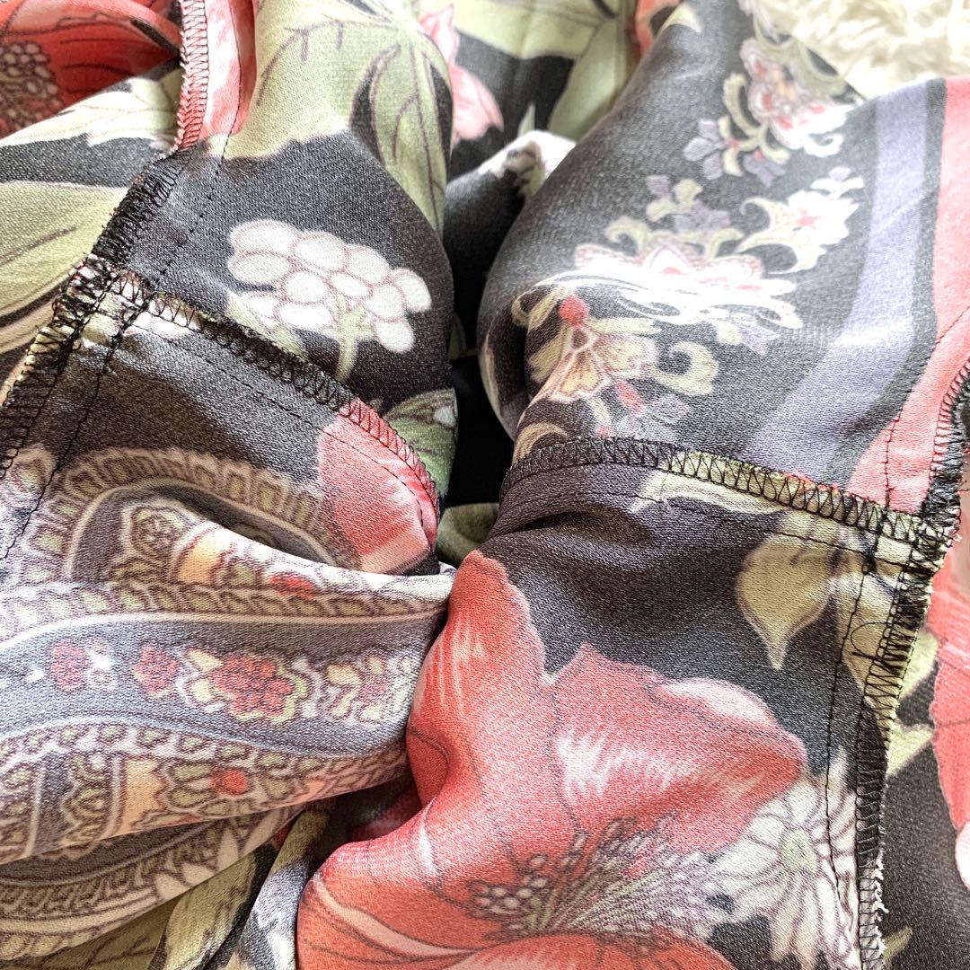 極美品✨グレースコンチネンタル ボタニカルスカーフワンピース マキシ丈 フレア