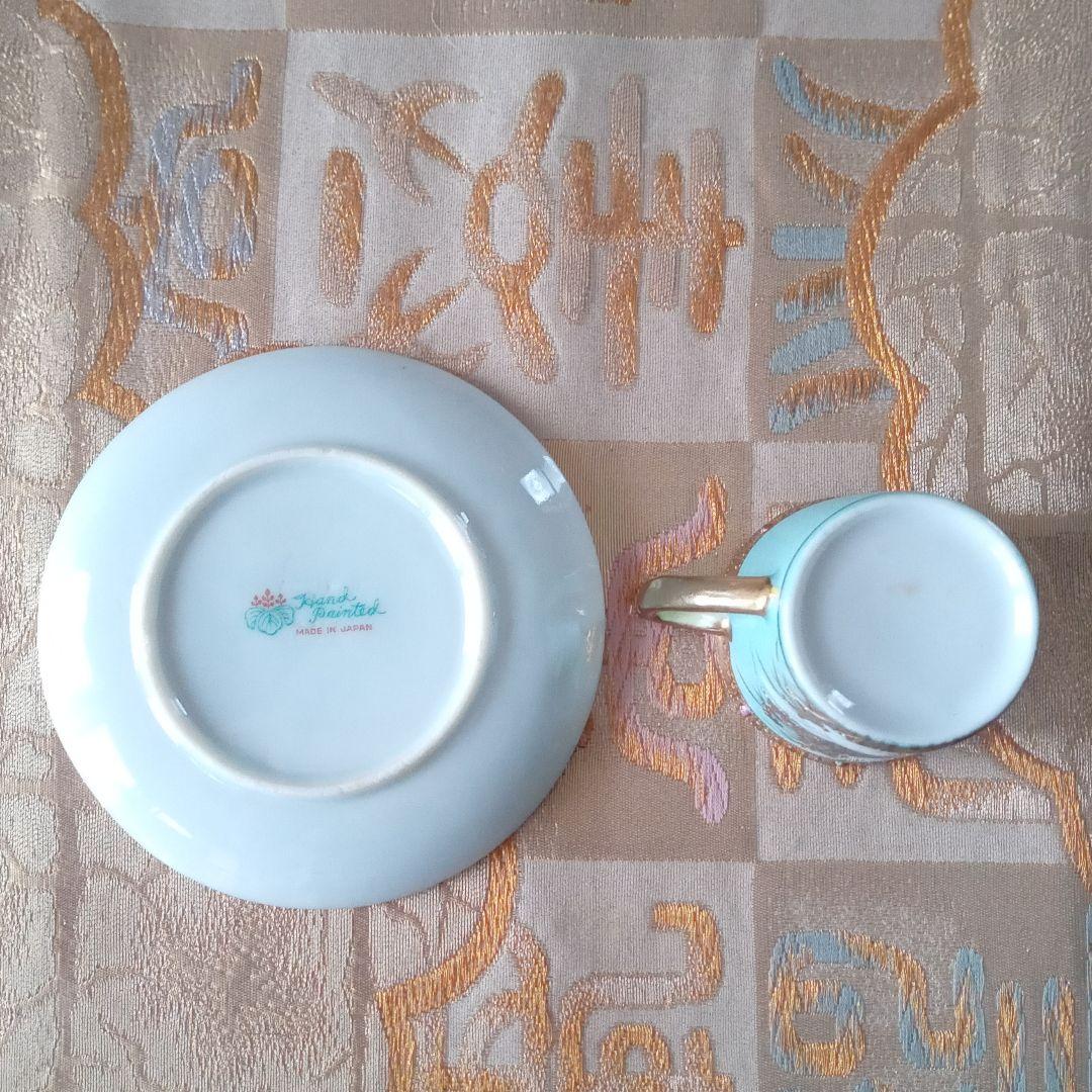 Nippon陶器　白鳥とジュエル　デミタスカップ＆ソーサー