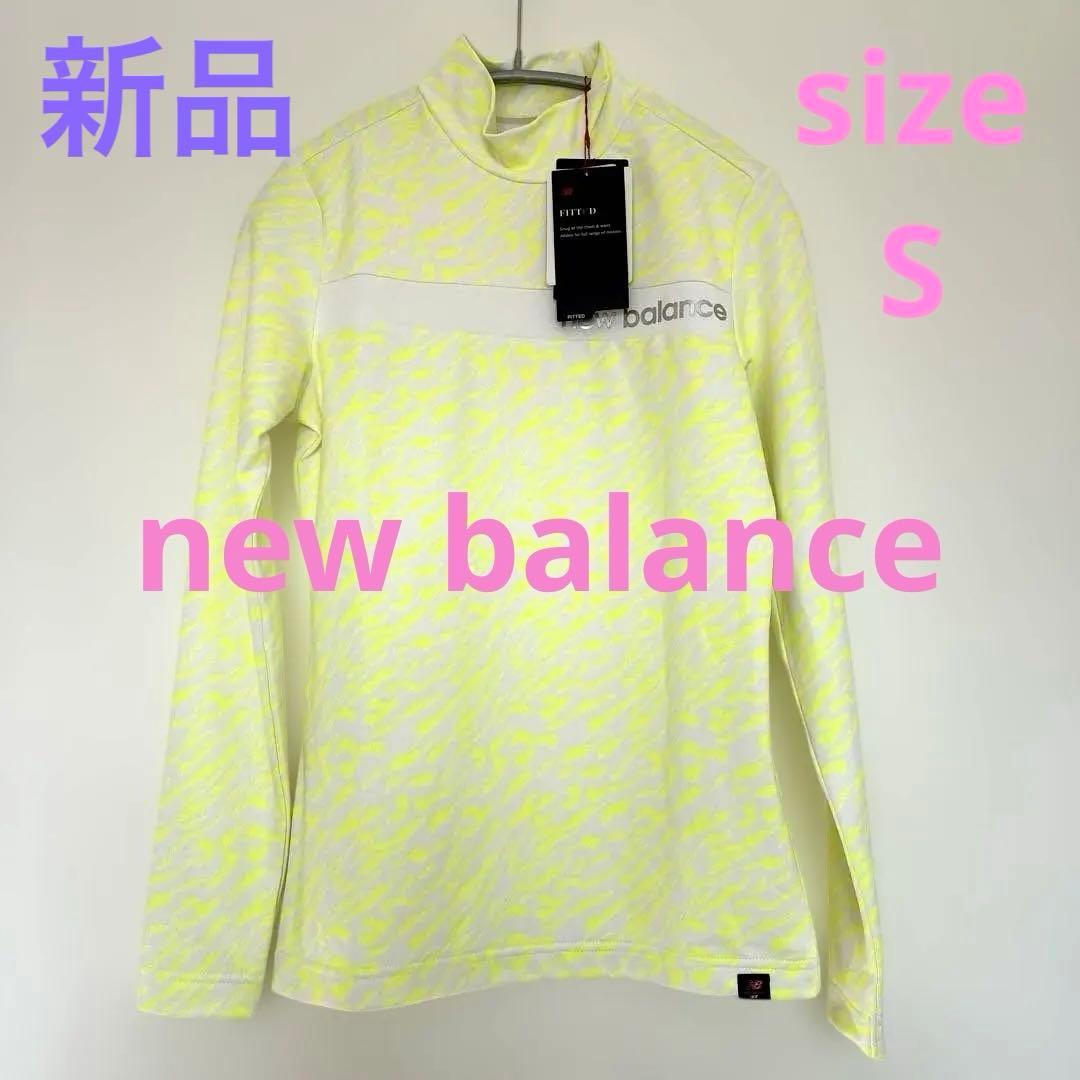 新品ニューバランス　ゴルフ　保温レオパード柄ハイネックトップスシャツレディースS