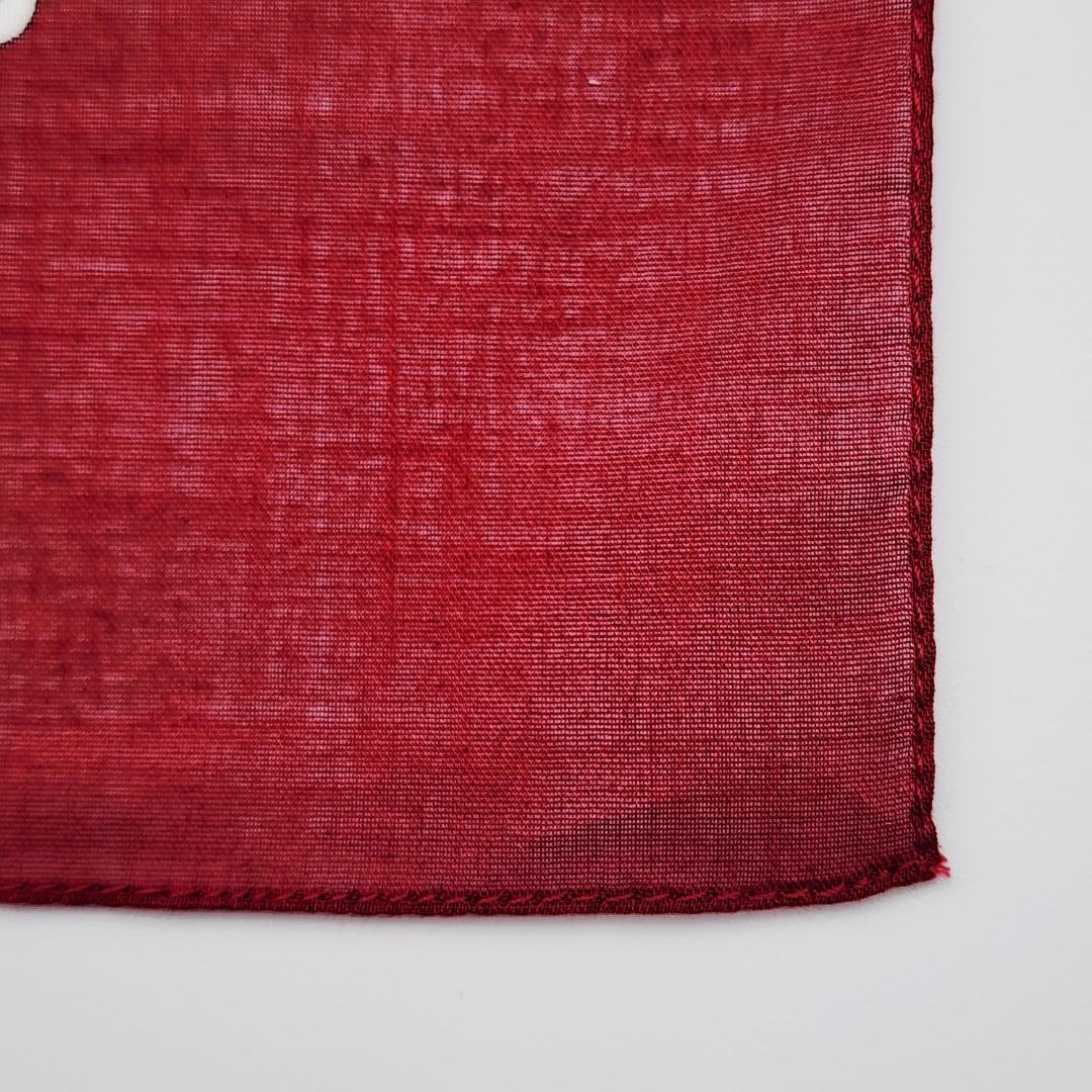 極美品 GUCCI グッチ バンダナ ハンカチ ペイズリー柄 コットン レッド.