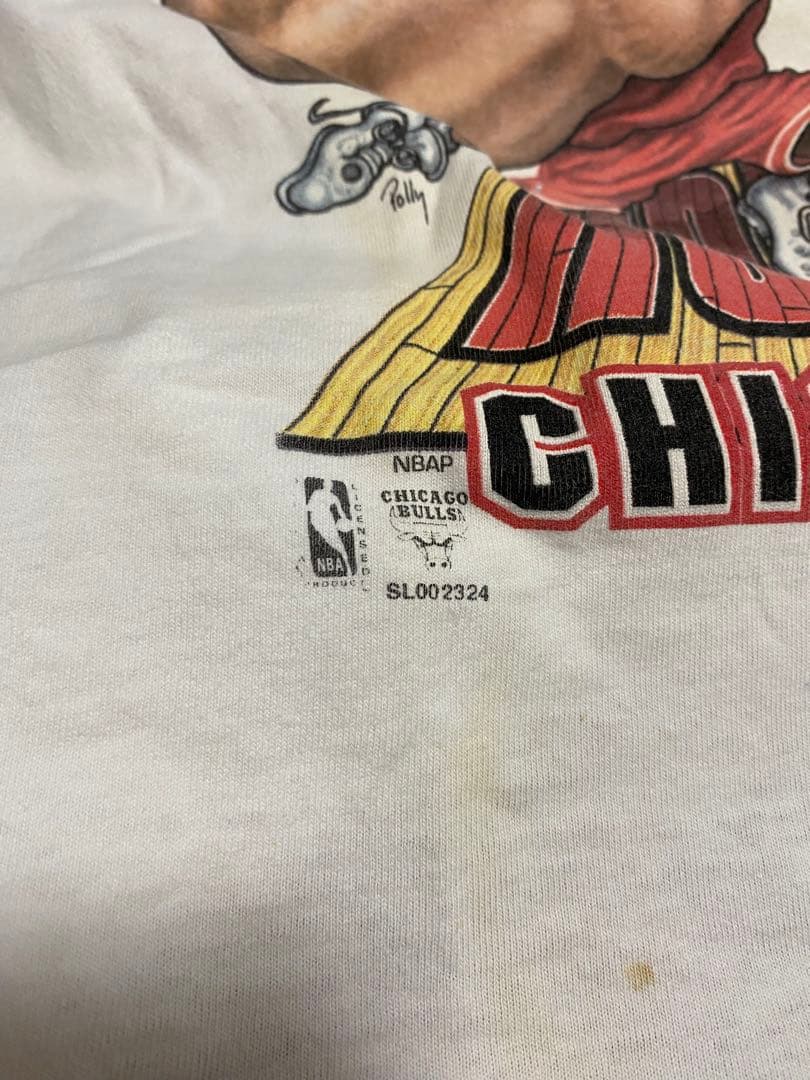 Chicago BULLS ブルズ　ロッドマンUSA製 Tシャツ NBA L