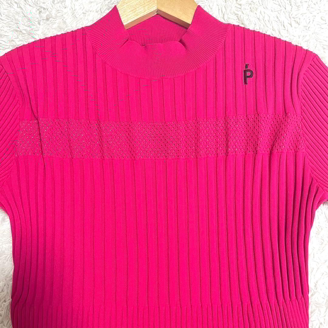 パーリーゲイツ ワンピース モックネック ピンク ゴルフウェア