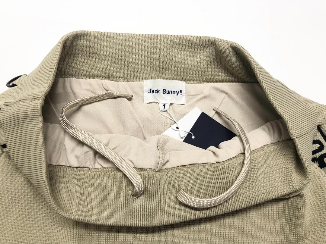 ○★新品未使用　JACK BUNNY　ストレッチ　ロゴスカート　1　ベージュ
