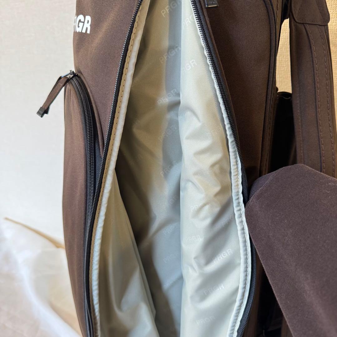 【美品】 PRGR PCB-102 キャディバッグ ブラウン ヘッドカバー付き