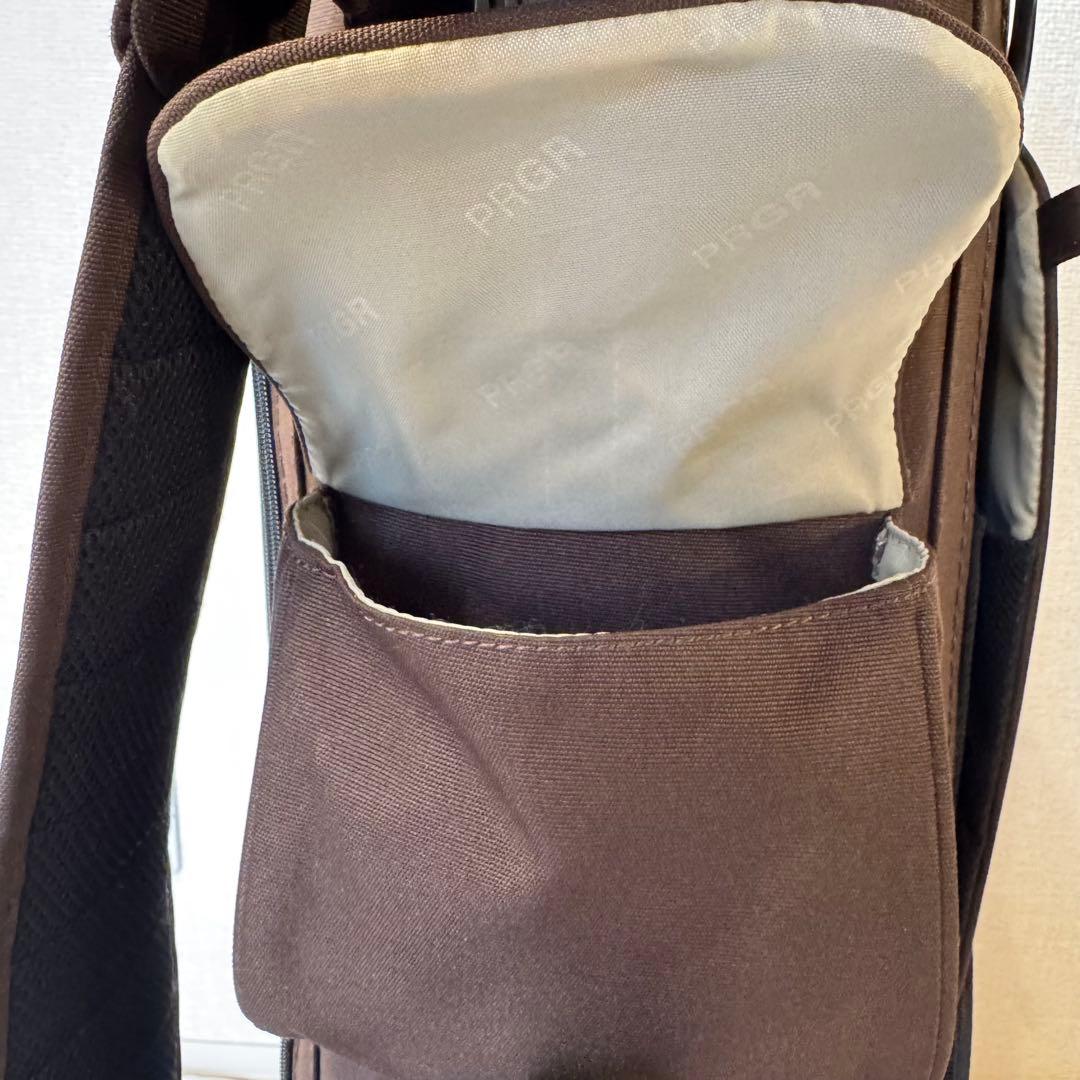 【美品】 PRGR PCB-102 キャディバッグ ブラウン ヘッドカバー付き