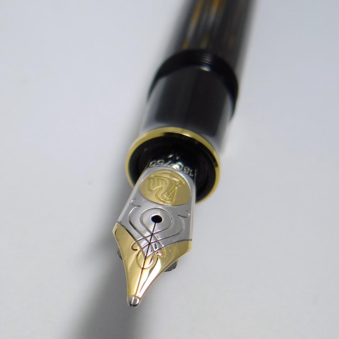【希少・美品】ペリカン 万年筆 スーベレーン M800 茶縞 Pelikan