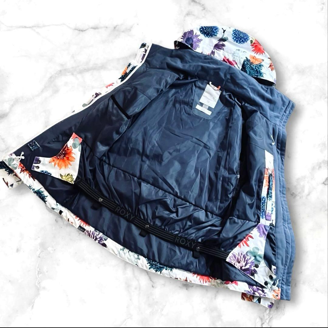 美品✨ロキシー　ROXY 蜷川実花コラボ　スノボジャケット　ホワイト　花柄　総柄