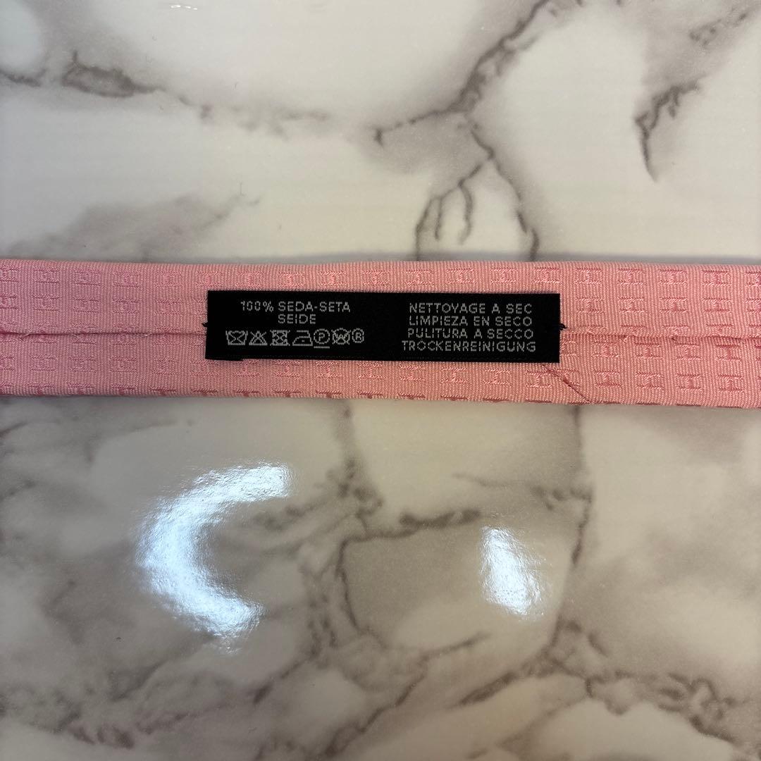 【箱&タグ付✨】HERMES ネクタイ　ピンク　ファソネ　H柄