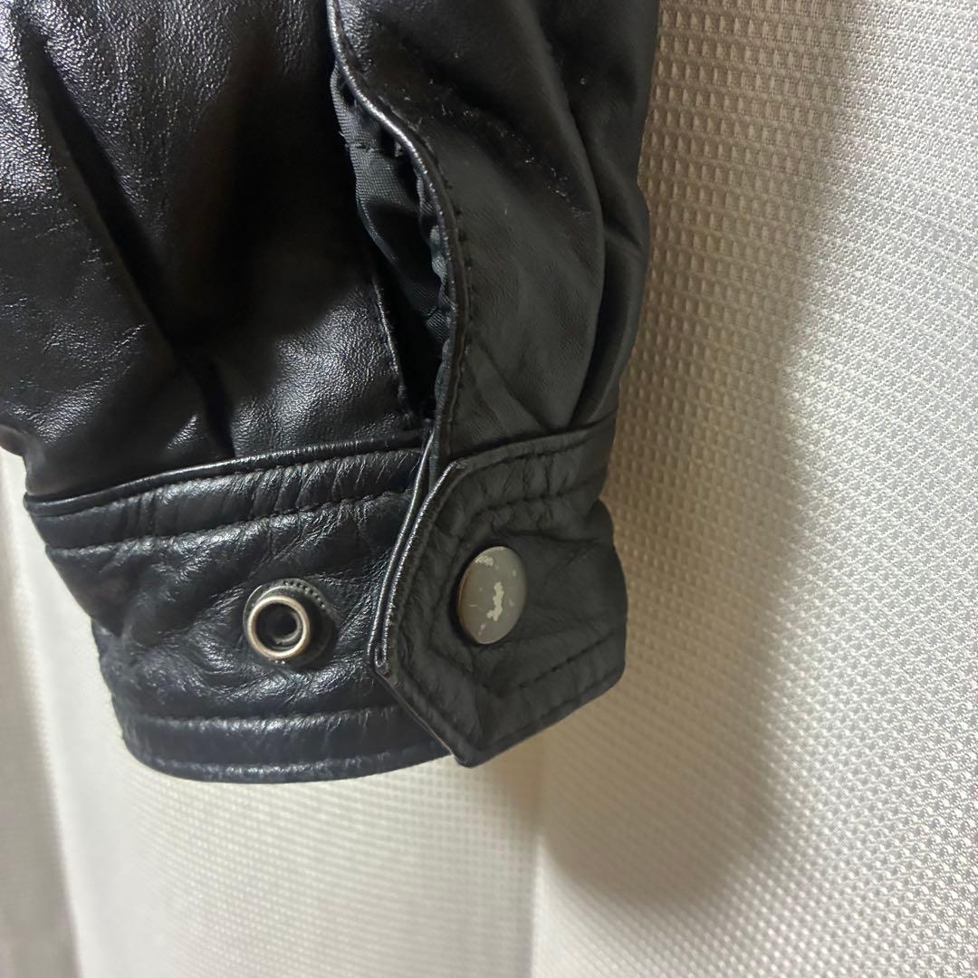 最終値下げ 短丈 レザーブルゾン 牛革 ユーロ ROSE L ジップ