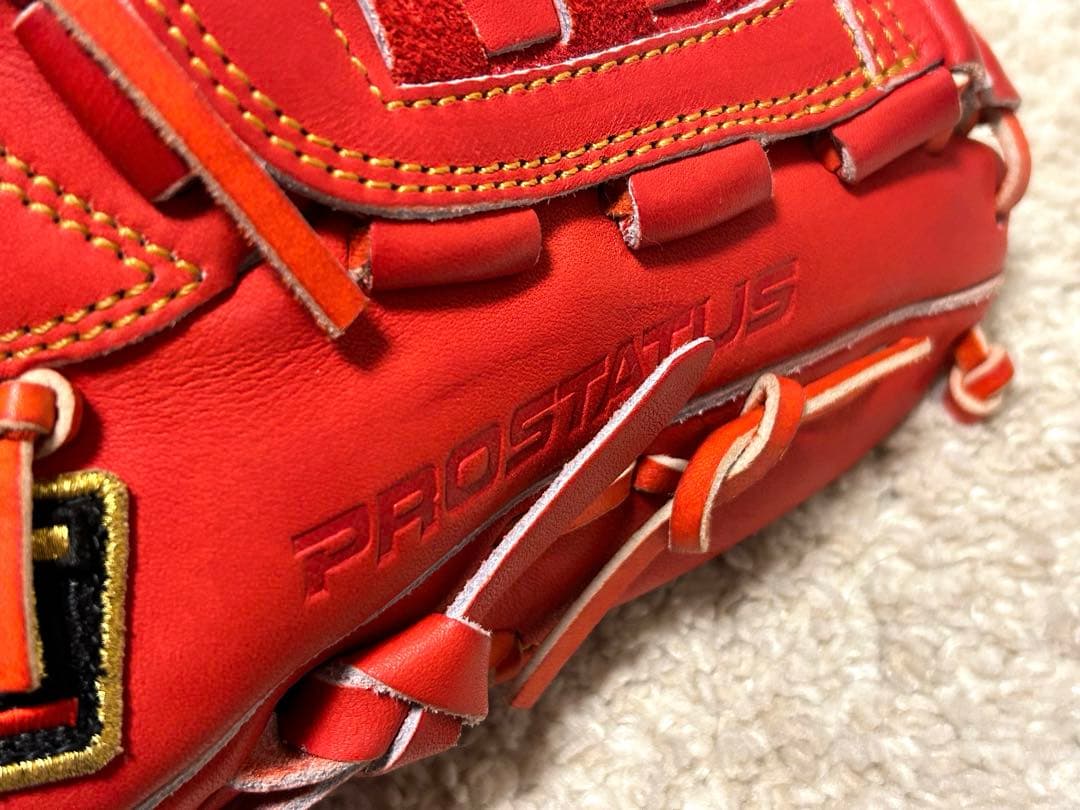 【美品】源田モデル 軟式グローブ レッド