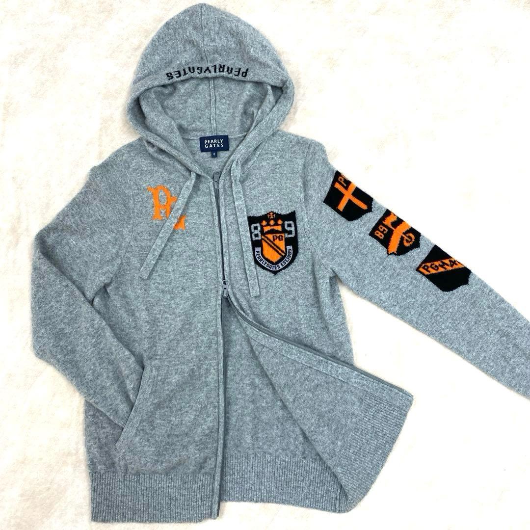 メル69853 　PEARLY GATES カシミヤニットジップパーカー