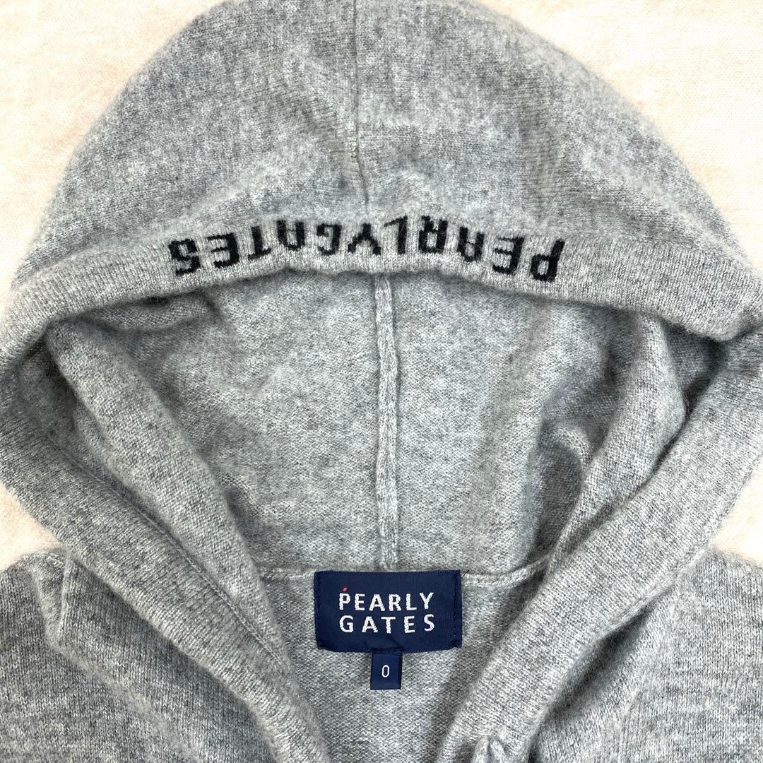 メル69853 　PEARLY GATES カシミヤニットジップパーカー