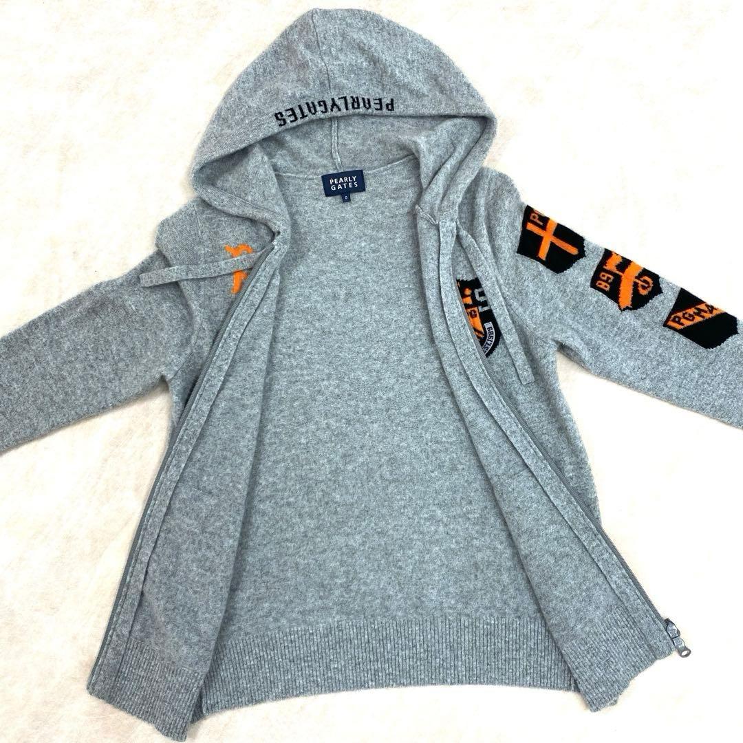 メル69853 　PEARLY GATES カシミヤニットジップパーカー