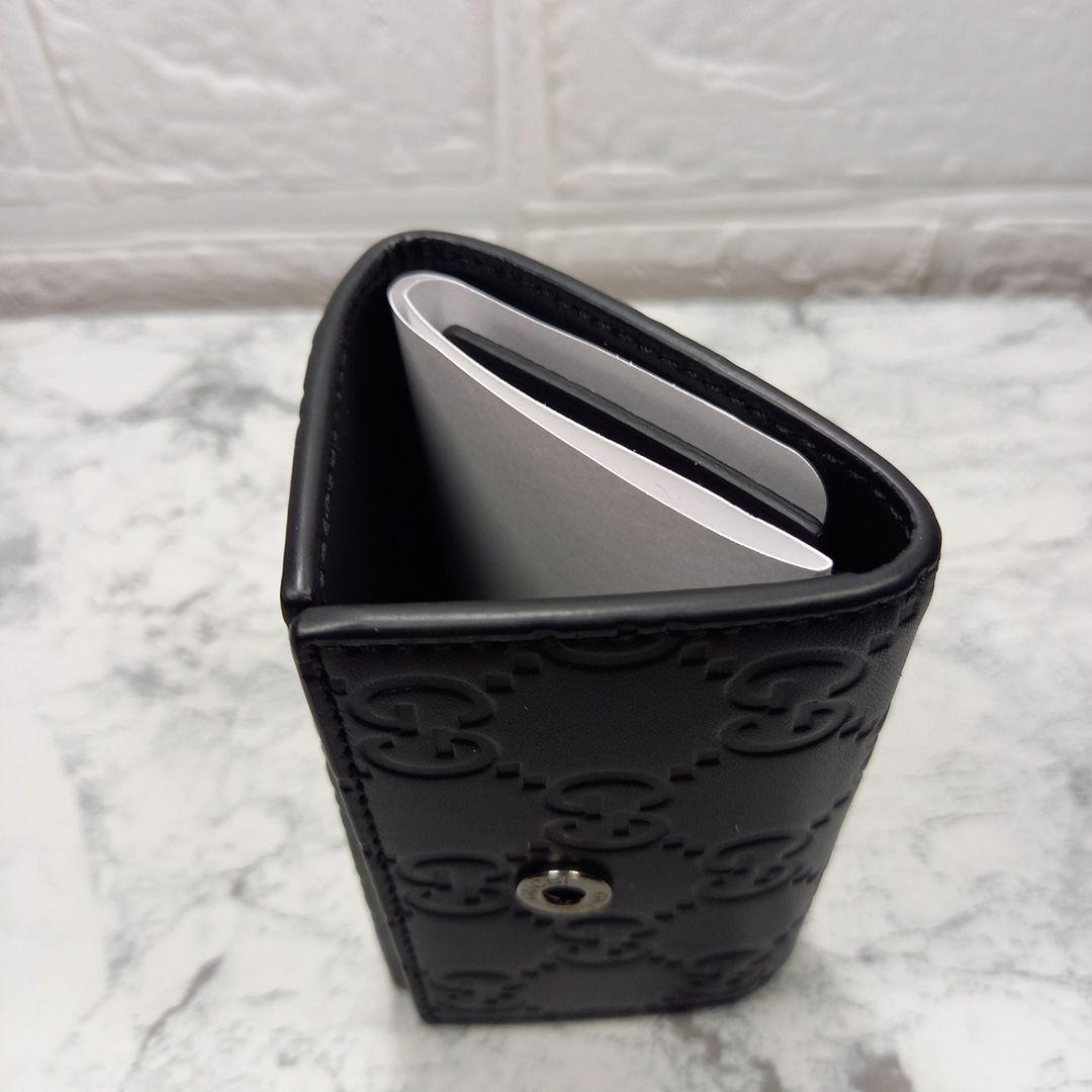 『良品』 GUCCI　グッチ　シマレザー　6連キーケース　GG柄　ブラック