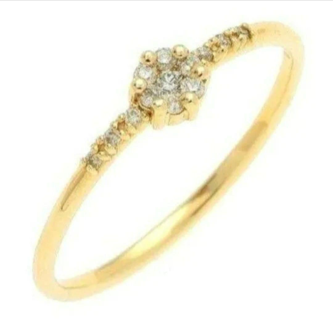 ココシュニック K10 ダイヤモンド リング 10号 ラウンド フラワー 美品