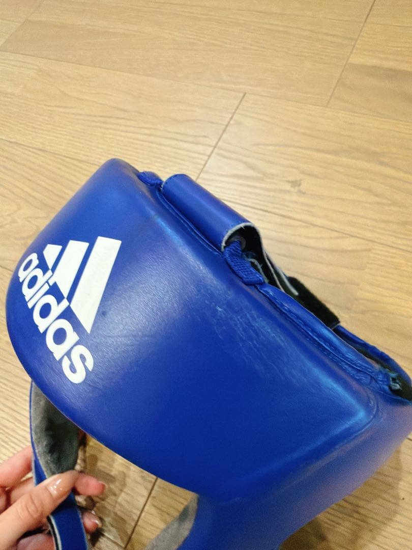 adidas 赤 青　ボクシング　ヘッドギア