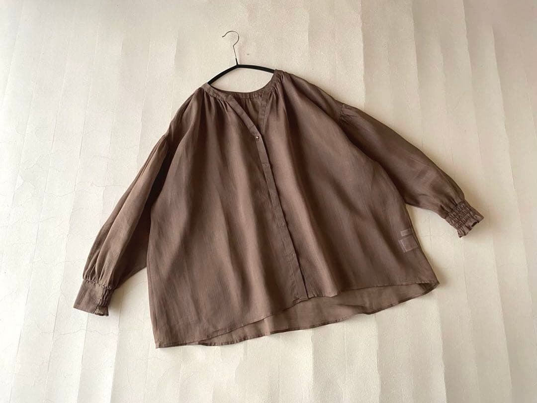 ほぼ未使用◼️COLLAGEガリャルダガランテ ラミー麻100%シアーブラウス