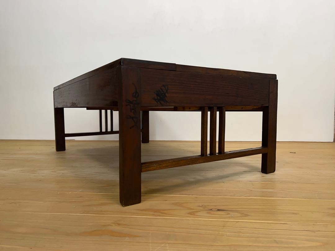 ローテーブル　机　引き出し　2A019　古道具　古家具　ビンテージ　アンティーク