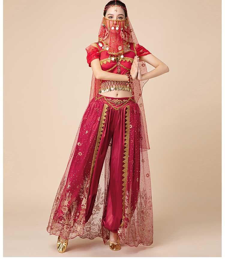 Lベリーダンス 衣装 セット コスチューム ハロウィン コスプレ アラビアン仮装