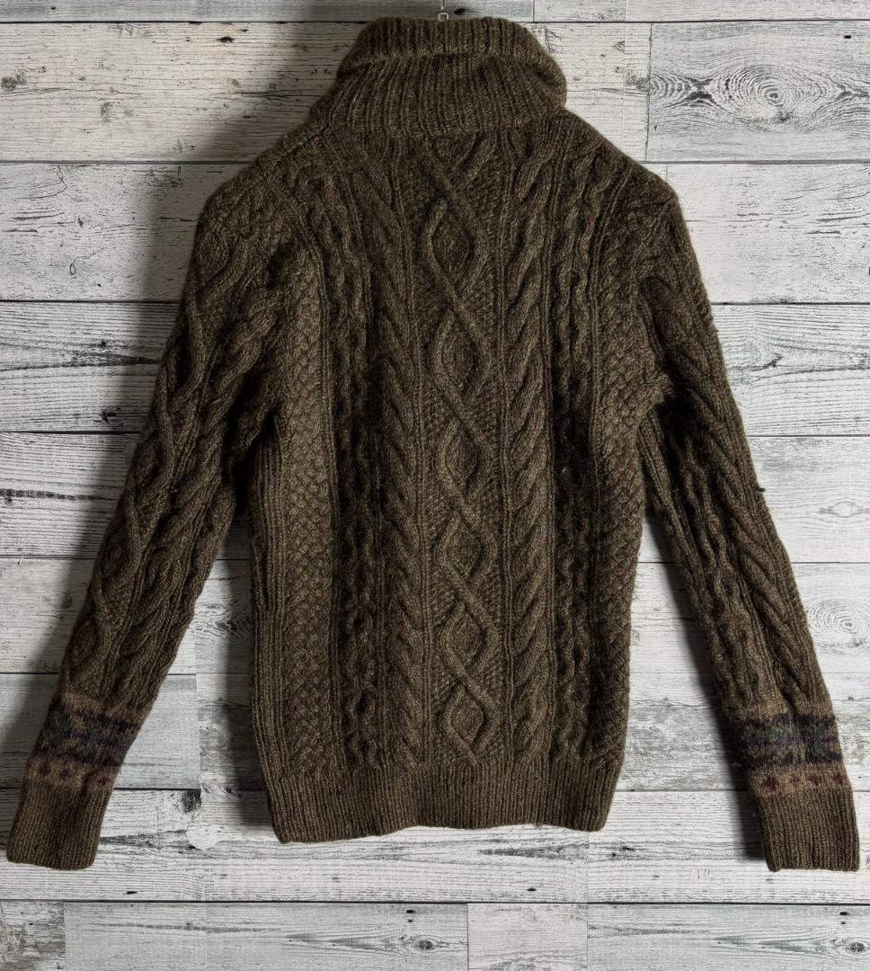 RLX ラルフローレン ケーブルニット ハーフジップ ウール　レディース