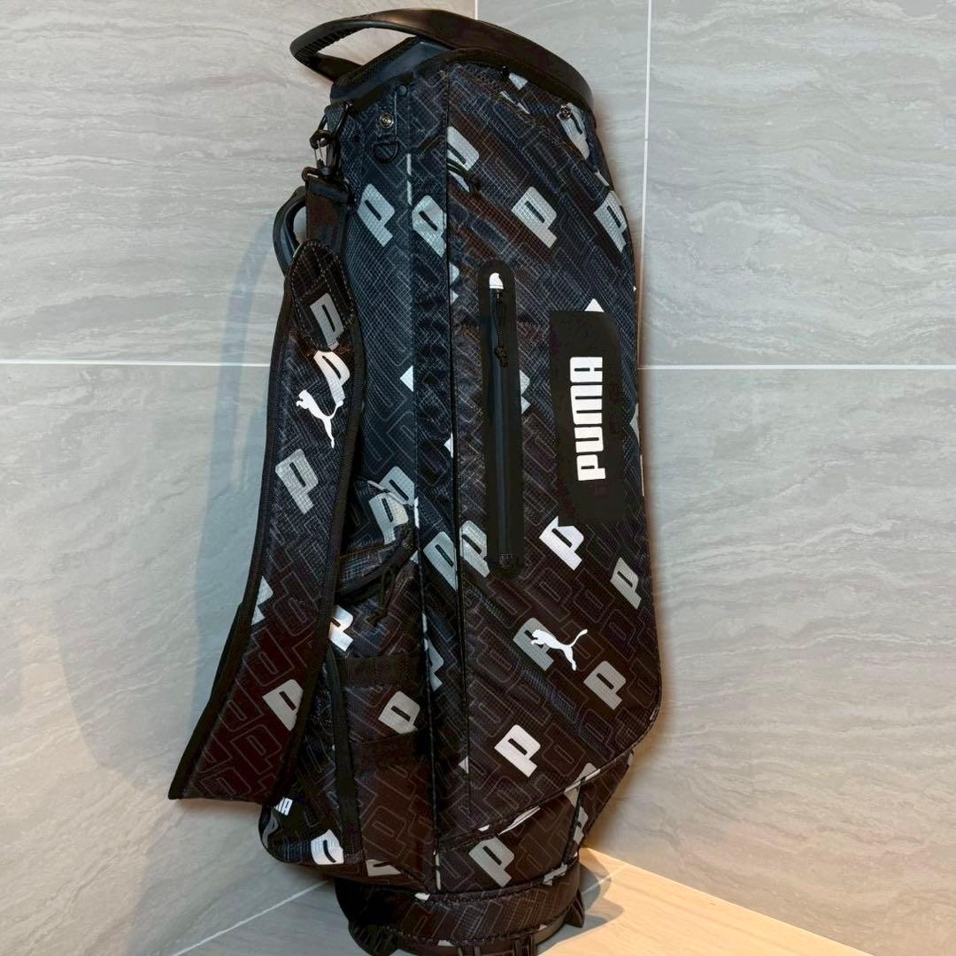 【美品】PUMA プーマ　ブラックロゴ　キャディバッグ