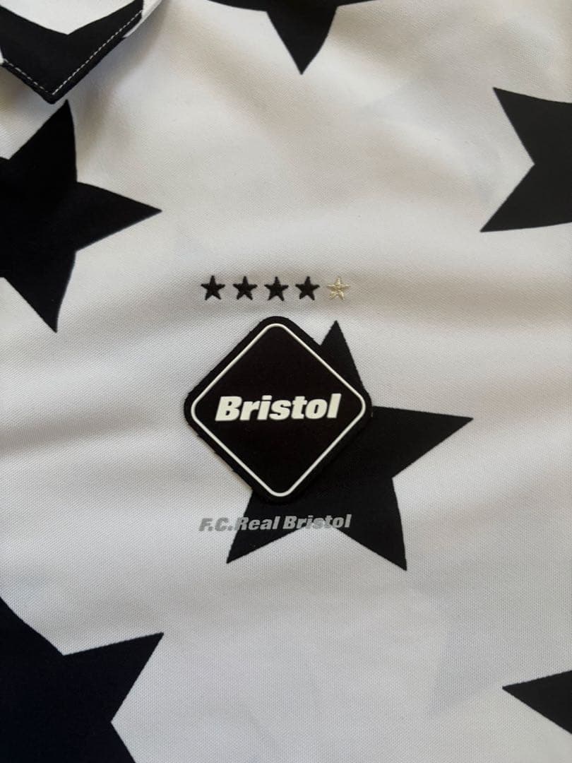 Bristol 星柄ポロシャツ Mサイズ ホワイト/ブラック　2個セット