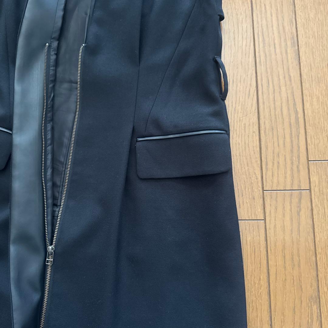 ROPÉ ダブルジップロングジレ　ブラック　サイズ38