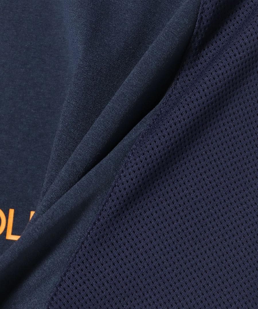 ビームスゴルフ ラグラン切替 モックネックシャツ サイズ：L カラー：ネイビー