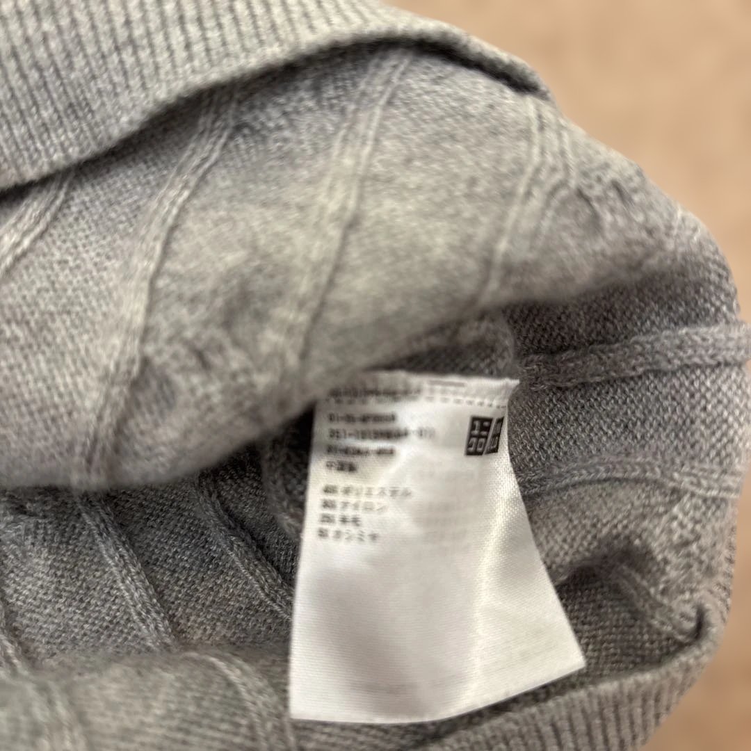 UNIQLO グレーニットS & マリクレールスポール新品チェック柄スラックスM