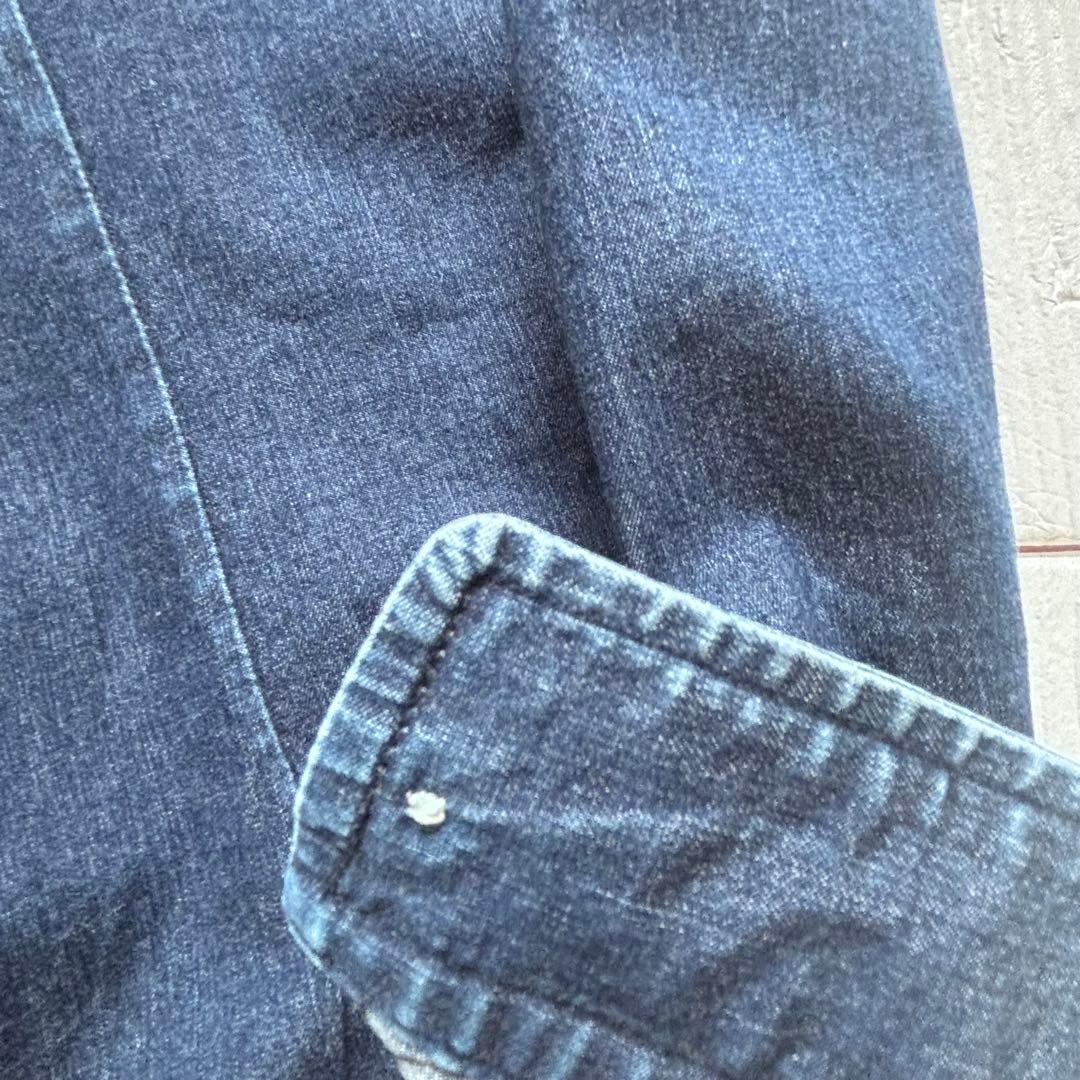 ラルフローレン　デニム　マルチカラー　刺繍　ダンガリー　M S ブラウス　シャツ